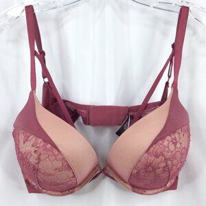 Victoria's Secret Rose Blush Lace Push-Up Bra